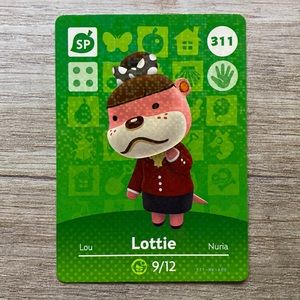 Genuine Animal Crossing Amiibo card Lottie